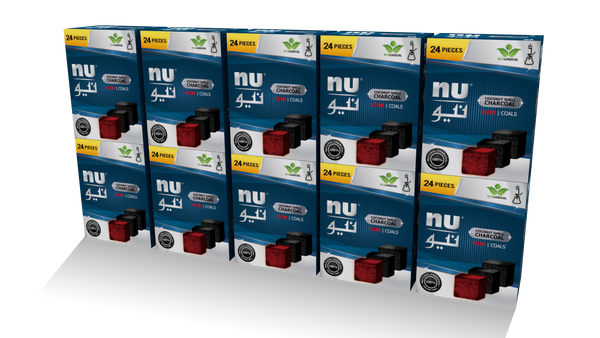 NU cube coals - 10 packs - 24pcs