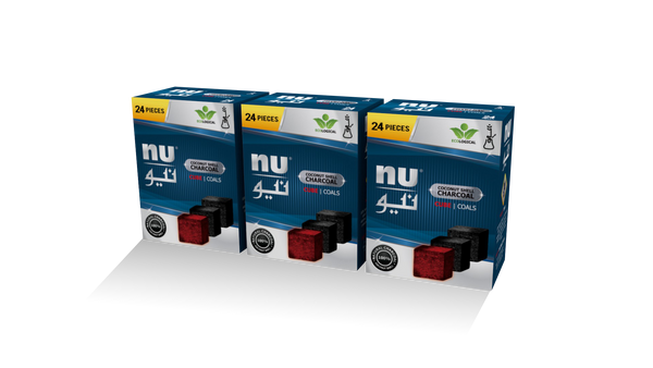 NU cube coals - 3 packs - 24pcs