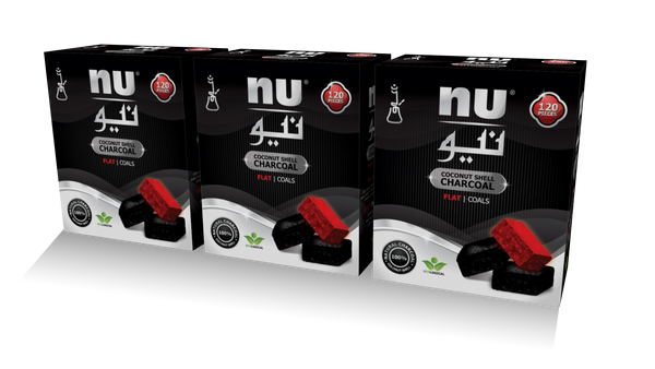 NU flat coals - 3 packs - 120pcs