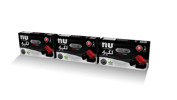 NU flat coals - 3 packs - 20pcs