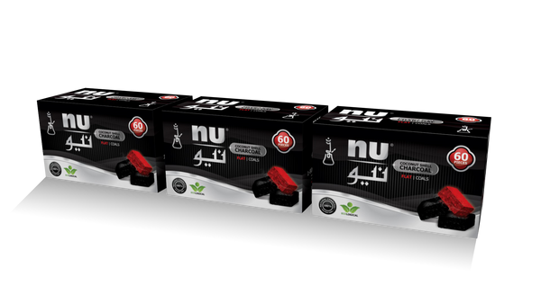 NU flat coals - 3 packs - 60pcs